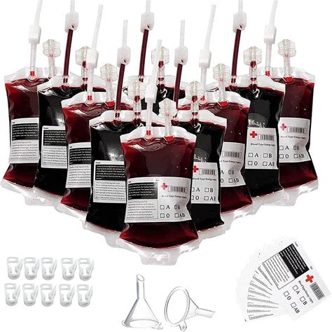 fake blood bags for training|blood bag for halloween party.